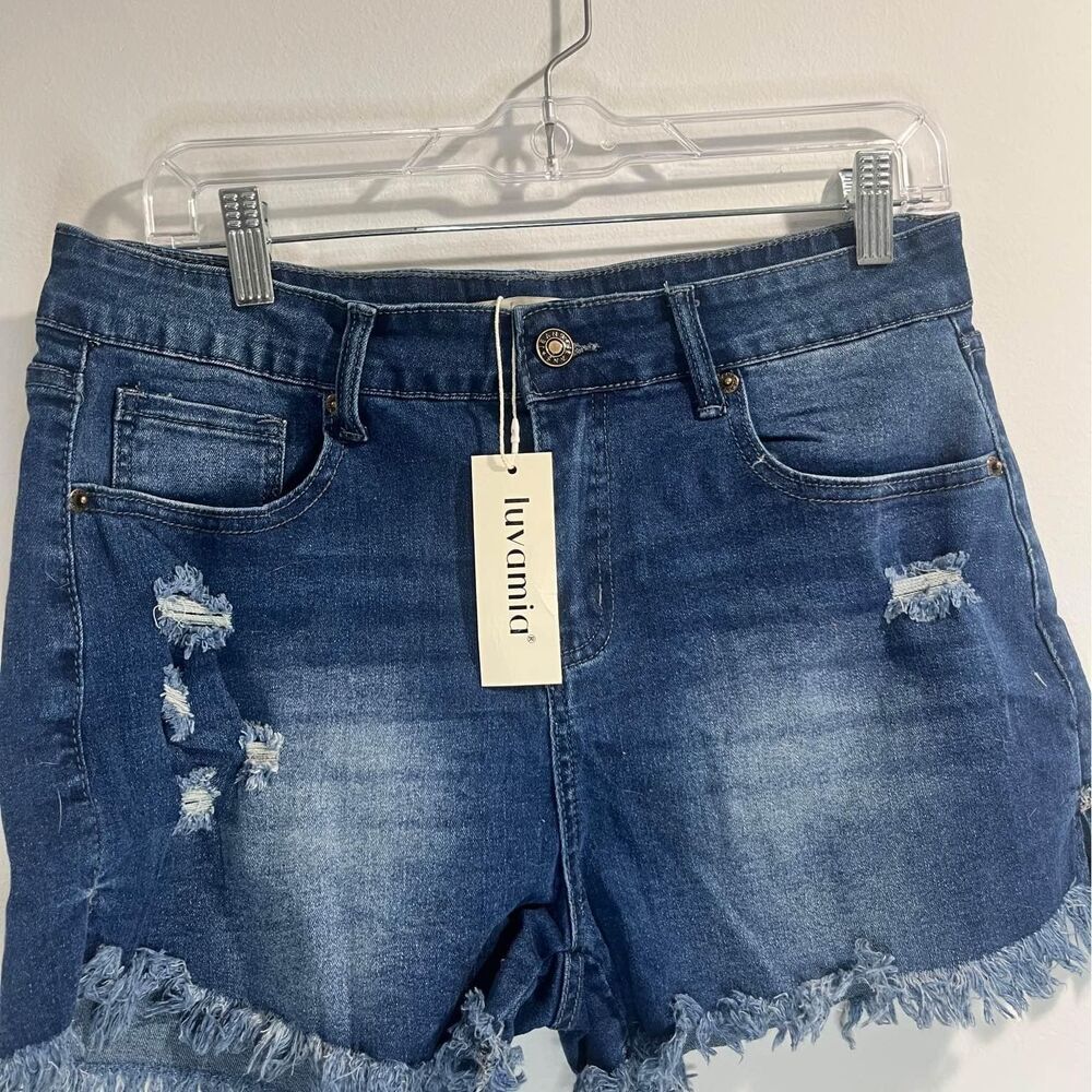 nwt large jean denim shorts